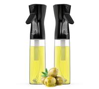 ActivoTex Pulvérisateur d'huile de cuisine 2 pièces 300 ml Distributeur d'huile vaporisateur d'huile et de vinaigre pour la cuisson, Noir