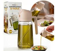 ActivoTex Pulvérisateur Huile 2 En 1 - Pulverisateur Huile Et Vaporisateur D'Huile En Verre 470 ml, Pulvérisateur D'Huile Cuisine À Brume Fine, Idéal Air Fryer, Salades Et Barbecue