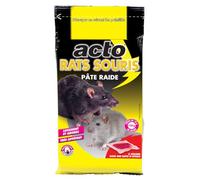 Acto – Appât pâte raide Rats & Souris – difénacoum – 150 g (15 sachets de 10 g)
