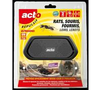 Acto – Répulsif à ultrasons – Rats, souris, fourmis, loirs, lérots – 80 m²