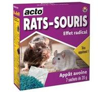 Appât céréales rats et souris avoine décortiquée 140 g 7 sachets de 20 g
