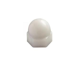 ACTON Écrou borgne Nylon 6.6 M4 DIN 1587 - Blanc