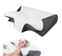ActSo Nuviya Papillon 3 Oreiller,Oreiller Gamaneo,Coussin Cervicales Douloureuses,Oreiller Ergonomique Cervical Memoire De Forme,2 en 1 Oreiller Orthopédique À Mémoire De Forme pour La Nuque-B