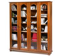 ACTUAL DIFFUSION 6401VAR Bretagne Grande Bibliothèque avec 4 Portes Bois 33 x 161,4 x 182,2 cm