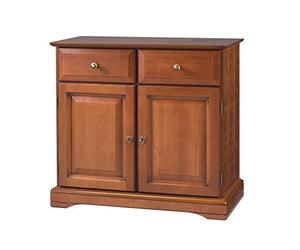 ACTUAL DIFFUSION 6757 Alsace Buffet Bas avec 2 Portes/2 Tiroirs Bois 41 x 82 x 77 cm