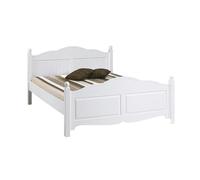 ACTUAL DIFFUSION Lit Blanc 2 Places pour Couchage 160 x 200 Style Anglais L 169 H 100 P 208 cm