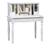 ACTUAL DIFFUSION Meuble Secrétaire Blanc Style Anglais 4 Tiroirs 7 Niches L 100 H 114.3 P 56.4 cm