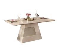 ACTUAL DIFFUSION Table à Manger 6 Personnes Rectangle Blanc Ecru 180 x 80 x 90 cm