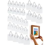 Acual 30 PCS Crochet Adhesif Mural, Crochet Autocollant pour Tableau