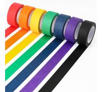 Acual 7 PCS Rouleaux Ruban de Masquage Coloré, Masking Tape Inscriptible