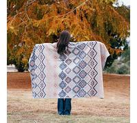 ACUSHLA Couverture de Camping en Laine mérinos - Chaude, épaisse et Lavable pour Grand lit, canapé, Camping, extérieur, terrasse, Toutes Saisons, scandinave, Gris, 190 x 160 cm