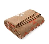 ACUSHLA Couverture de Camping en Laine mérinos - Douce, Chaude, épaisse, Lavable, Grande Couverture de Camping en Plein air, Toutes Saisons, 200,7 x 160 cm, Kaki marocain