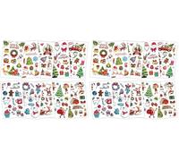 ACWOO Tatouage Noël Enfant, 10 Feuilles Tatouages Éphémères Étanche pour Fille Garçons, Halloween Decoration, Party Supplies (Lot de 2)
