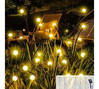 Acxilexy 6PCS Lumiere Luciole Solaire le Jardin, 48 LED Lumières Solaires Lucioles, Lampe Solaire Firefly avec Télécommande, 8 Modes, IP65 Étanche, Lampe Solaire pour Patio, Passerelle, Balcon