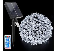 Acxilexy Guirlande Lumineuse Solaire Exterieure, 22M 200 LED Guirlande Solaire Exterieur Étanche, 8 modes d'éclairage Lampe, Fil de Cuivre Décoration Lumière pour Jardin Terrasse Noël Fête