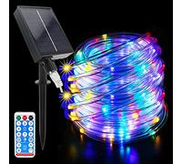 Acxilexy LED Tube Lumineux Solaire, 22M 200 LED Étanche Guirlande Lumineuse Tube, avec 8 Modes d'Éclairage, Solaire Ruban Lumineux pour Jardin Noël Mariage Fête Extérieur Intérieure Décoration