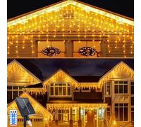 Acxilexy Rideau Lumineux Noel Exterieur, 6 M 264 LEDs Rideau Guirlande Lumineuse avec 8 Modes, Télécommande, IP65 Étanche Rideau Lumineux Icicle, Cascade Lumineuse pour Fête, Balcon, Jardin
