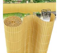 ACXIN Brise-vue en PVC - Double renfort - Résistant aux intempéries - Avec serre-câbles - Revêtement de balcon - Protection contre le vent - Lamelles renforcées - Bambou - 180 x 500 cm