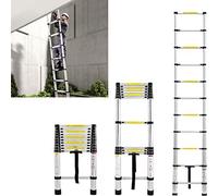 ACXIN Echelle télescopique 3.2M Echelle multifonctionnelle Echelle à coulisse Echelle simple Echelle polyvalente Echelle extensible 11 marches Escabeau Capacité de charge 150KG