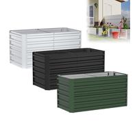 ACXIN Jardinière surélevée galvanisée pour l'extérieur - 300 x 120 x 58 cm - Rectangulaire - 2160 l - Jardinière pour herbes aromatiques, potagers ou terrasses - Pour la culture de légumes, de fleurs