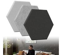 ACXIN Panneaux acoustiques 3D, absorbeur de bruit autocollant, pour revêtement mural et acoustique de pièce, panneaux d'insonorisation, panneaux muraux, isolation acoustique, revêtement mural, noir