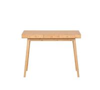 AD.CON Bureau à 3 tiroirs en bambou pour bureau, maison, bureau ou bureau, 100 x 50 x 75 cm, naturel