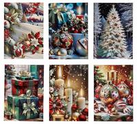 AD TREND Carte de vœux de Noël avec enveloppe 12 x 17 cm Ass. Multicolore 1 pièce