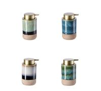 Ad Trend Distributeur de savon en céramique Ass. D 9 cm H 14 cm - Doseur salle de bain moderne porte savon liquide 1 pièce