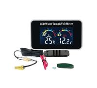 AD Voiture LCD Compteur de Température D'Eau + Thermomètre Voltmètre Jauge 2 en 1 Temp Voltmètre 10 mm Capteur de Température D'Eau 12 V 24 V