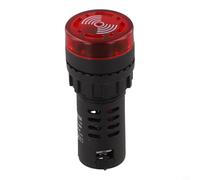 AD16-22SM Klaxon de signalisation avec buzzer et lumière clignotante, 220 V CA/CC pour machines industrielles, dispositif d'alarme acoustique fort avec affichage LED, diamètre d'encastrement de 22 mm