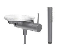 Ada mit b à enc tablette np bec 170 mm pvd inox/marbre blanc - LAUFEN HF506765505060