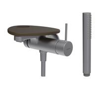 Ada mit b à enc tablette percée bec 170 mm pvd inox/café mat - LAUFEN HF506765504000