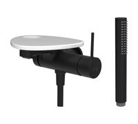 Ada mit b à enc tablette percée bec 170 mm pvd noir/blanc brillant - LAUFEN HF506765511000