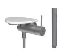 Ada mit de d à enc avec simibox 1-point tablette non percée pvd inox/blanc mat - LAUFEN HF506755502060