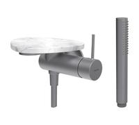 Ada mit de d à enc avec simibox 1-point tablette np pvd inox/marbre blanc - LAUFEN HF506755505060
