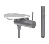Ada mit de d à enc avec simibox 1-point tablette percée pvd inox/noir mat - LAUFEN HF506755503000