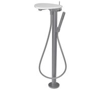 Ada mitigeur de bain sur colonne tablette npbec 203 mm pvd inox/blanc mat - LAUFEN HF506781502060
