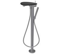 Ada mitigeur de bain sur colonne tablette npbec 203 mm pvd inox/noir mat - LAUFEN HF506781503060
