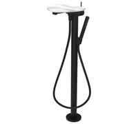 Ada mitigeur de bain sur colonne tablette npbec 203 mm pvd noir/marbre blanc - LAUFEN HF506781515060