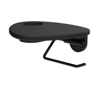 Ada porte-papier toilette tablette percée pvd noir/noir mat - LAUFEN HF506791513000