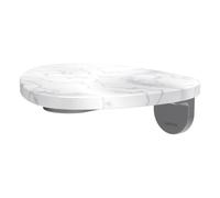 Ada tablette murale non percée pvd inox/marbre blanc - LAUFEN HF506790505060