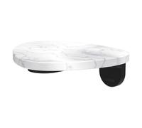 Ada tablette murale non percée pvd noir/marbre blanc - LAUFEN HF506790515060