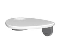 Ada tablette murale percée pvd inox/blanc brillant - LAUFEN HF506790501000