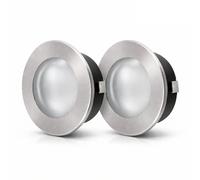 ADAKAT Lot de 2 spots encastrables entièrement en métal G4 12 V, couvercle en verre