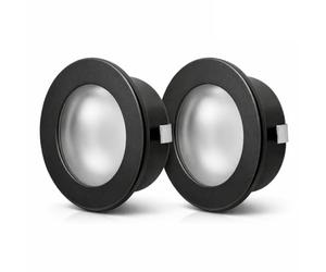 ADAKAT Lot de 2 spots encastrés entièrement en métal G4 12 V, couvercle en verre
