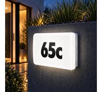ADAKAT Numéro de maison LED CCT IP65, capteur crépusculaire, gradation à 3 niveaux, 2700 K, 3000 K, 4000 K, 5000 K, 6500 K