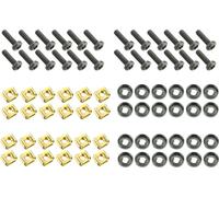 Adam Hall 19" Parts 5928 M24 AH - Lot de 24 vis M6 x 20 mm avec écrou cage et rondelle - Pièces de rechange