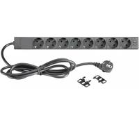 Adam Hall 19" Parts 87471 USB - Multiprise Secteur 8 Prises rackable 19" avec interrupteur et 2 - Multiprises rackables