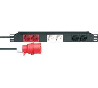Adam Hall 19" Parts 87473 - Distributeur secteur 6 prises 3 circuits séparés rackable 19" - Distributeurs de courant 16 A 230 V