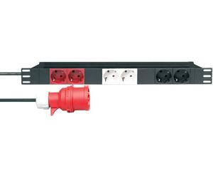 Adam Hall 19" Parts 87473 - Distributeur secteur 6 prises 3 circuits séparés rackable 19" - Distributeurs de courant 16 A 230 V